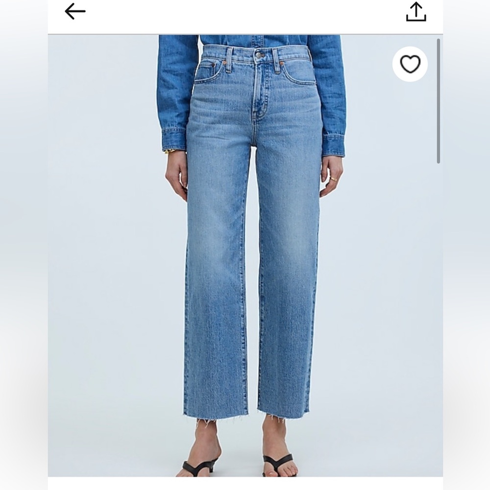 Madewell The Perfect Vintage Wide Leg Crop Jeans